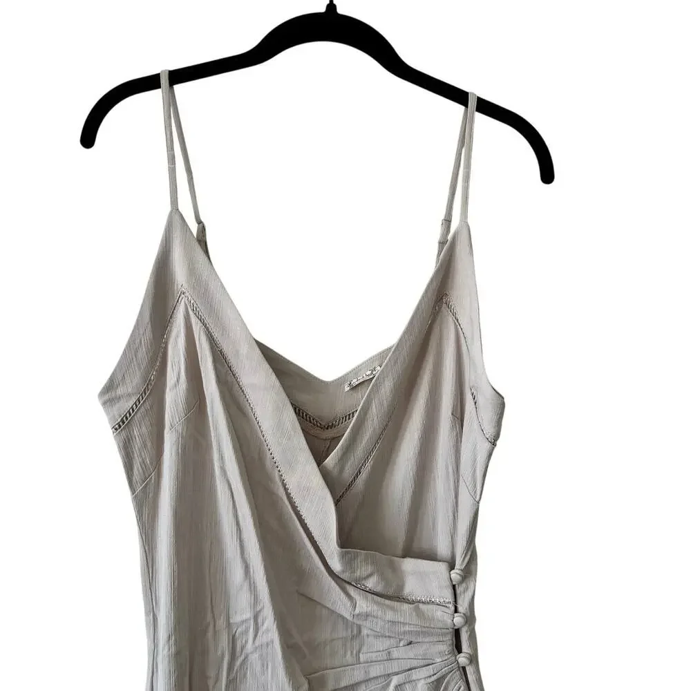 NWT Free People Ivory Wrap Mini Dress Size Large